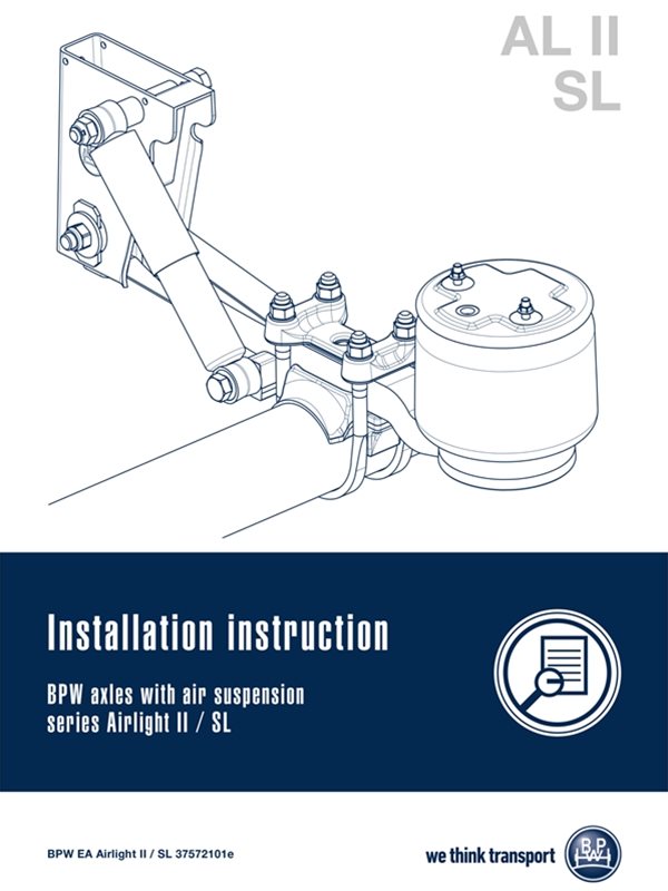 Installation instruction manual for the BPW axles with air suspension 