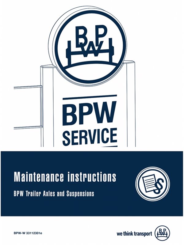 BPW trailer axles and suspension maintenance instructions 